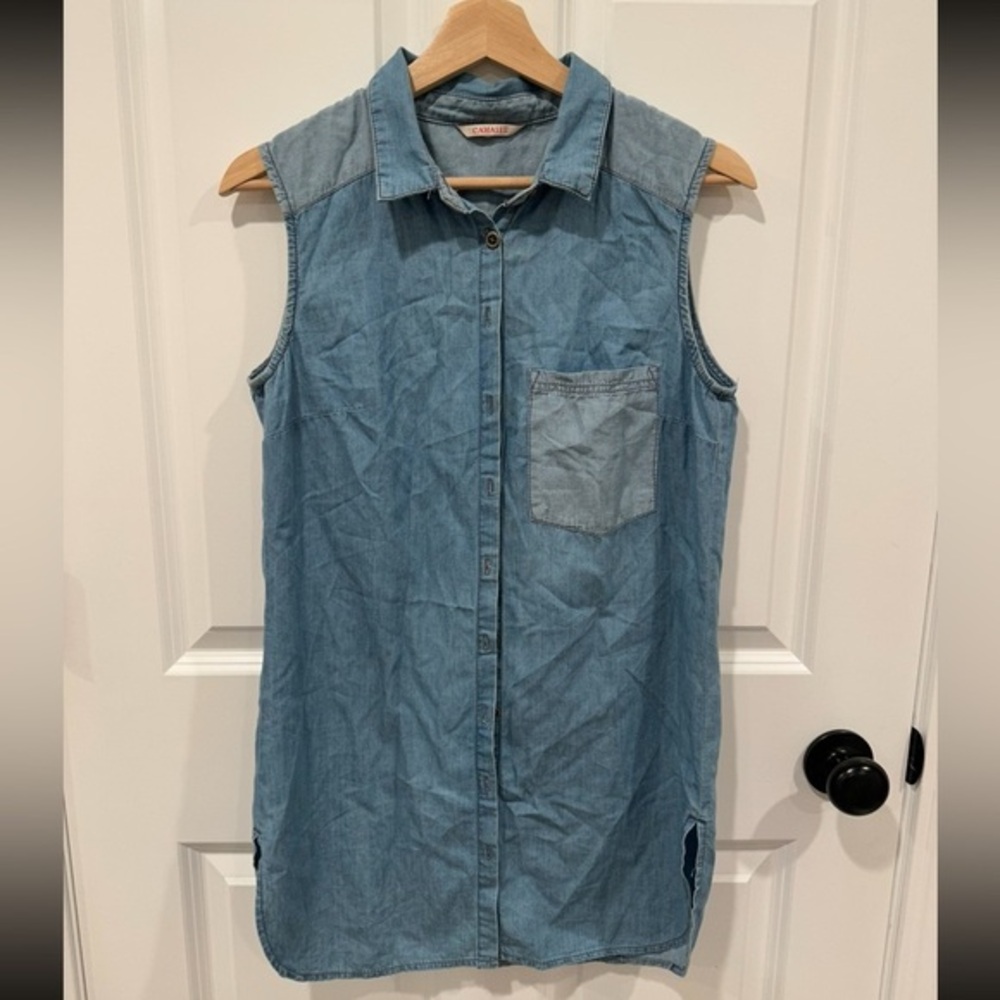 Camaieu Sleeveless denim shirt